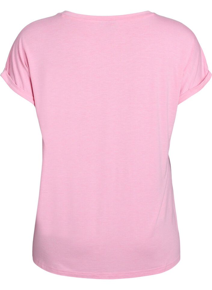 Lockeres T-Shirt mit Rundhalsausschnitt, Pink, Packshot image number 1
