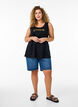Top aus Baumwolle mit A-Linie, Schwarz, Model image number 1