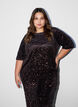 Bluse mit Pailletten und ellenbogenlangen &Auml;rmeln, Braun, Model image number 0