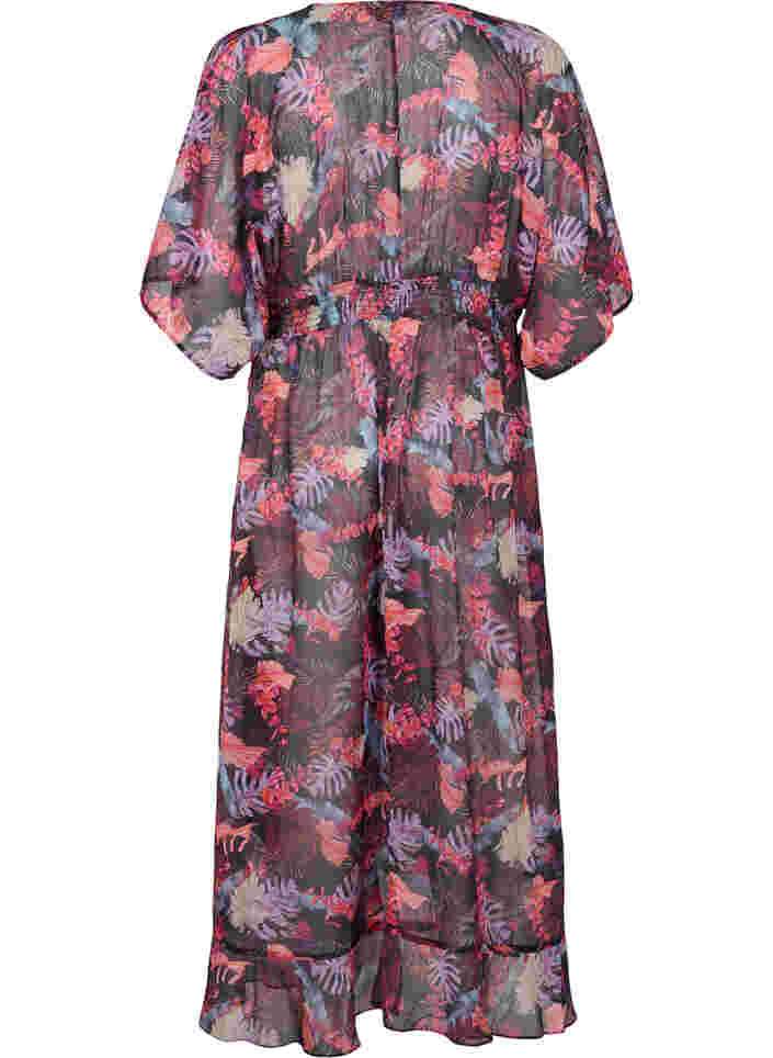 Strand-Kimono mit Print, Leaf AOP, Packshot image number 1