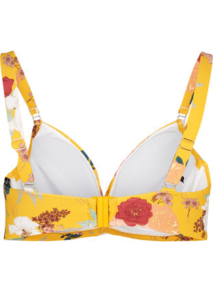 Bikini-Oberteil , Yellow Flower Print, Packshot image number 1