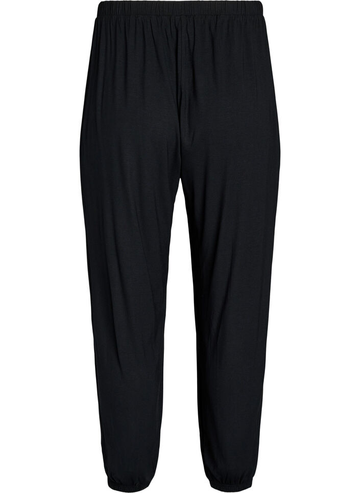 Hoch taillierte Ballonhose aus Jersey, Schwarz, Packshot image number 1