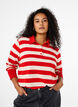 Langarm-Poloshirt mit Streifen, Rot, Model image number 0