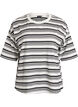 Kastiges T-Shirt mit Streifenmuster, Schwarz, Packshot image number 0