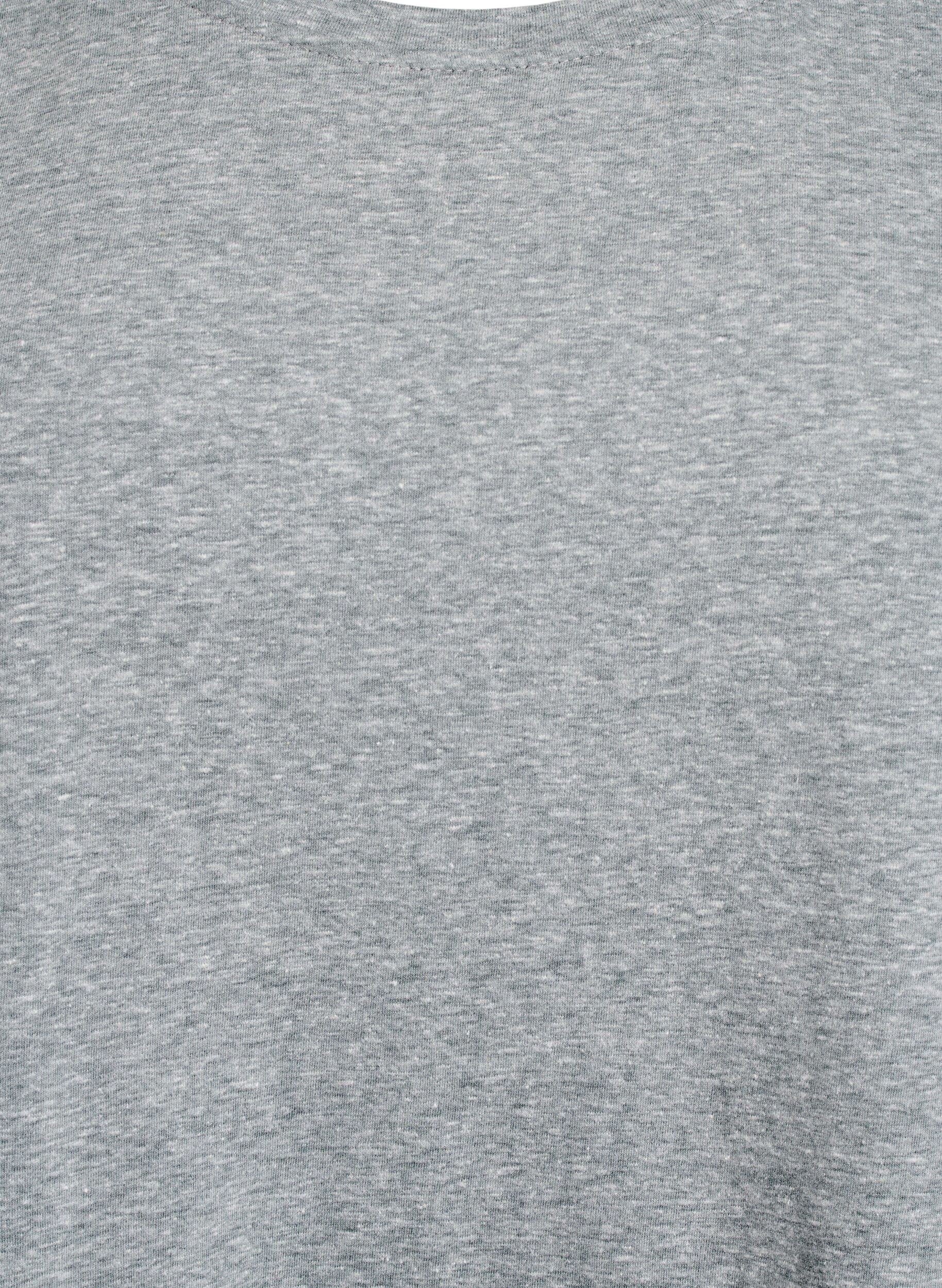 Zizzi Melange T-Shirt mit kurzen &Auml;rmeln, Gr&uuml;n, Packshot image number 2