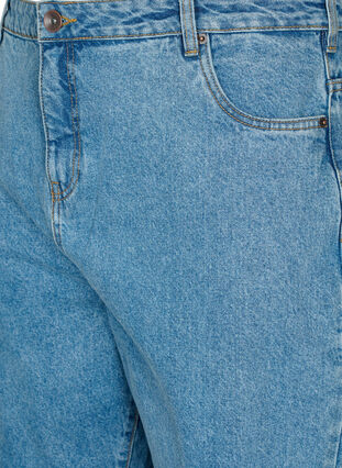 Cropped Mille Jeans mit hoher Taille, Light blue denim, Packshot image number 2