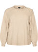 Strickbluse mit Knopfleiste, Beige, Packshot image number 0