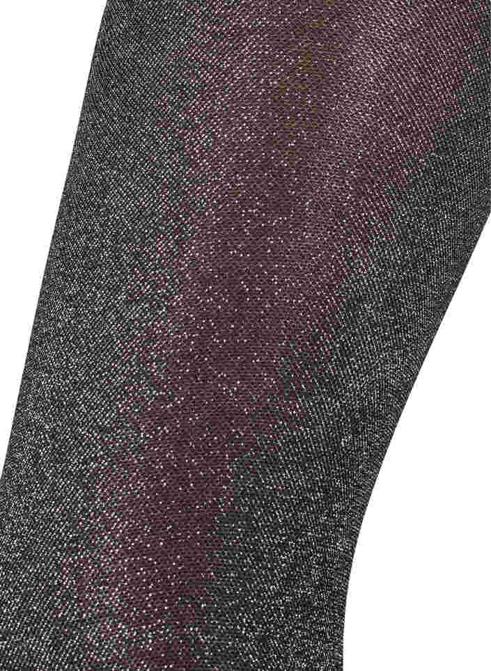 Glimmer Strumpfhose in 50 Denier, Black w. Silver, Packshot image number 1