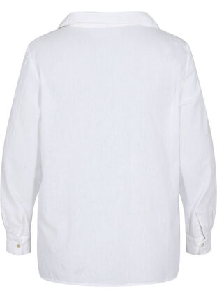 Bluse mit 3/4-Ärmeln und Knöpfen, White, Packshot image number 1