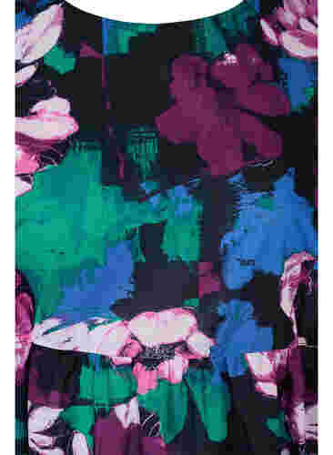 Tunika mit Blumendruck aus Viskose, Black Flower AOP, Packshot image number 2