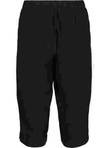 Lockere Culottes aus Baumwolle, Black, Packshot image number 1