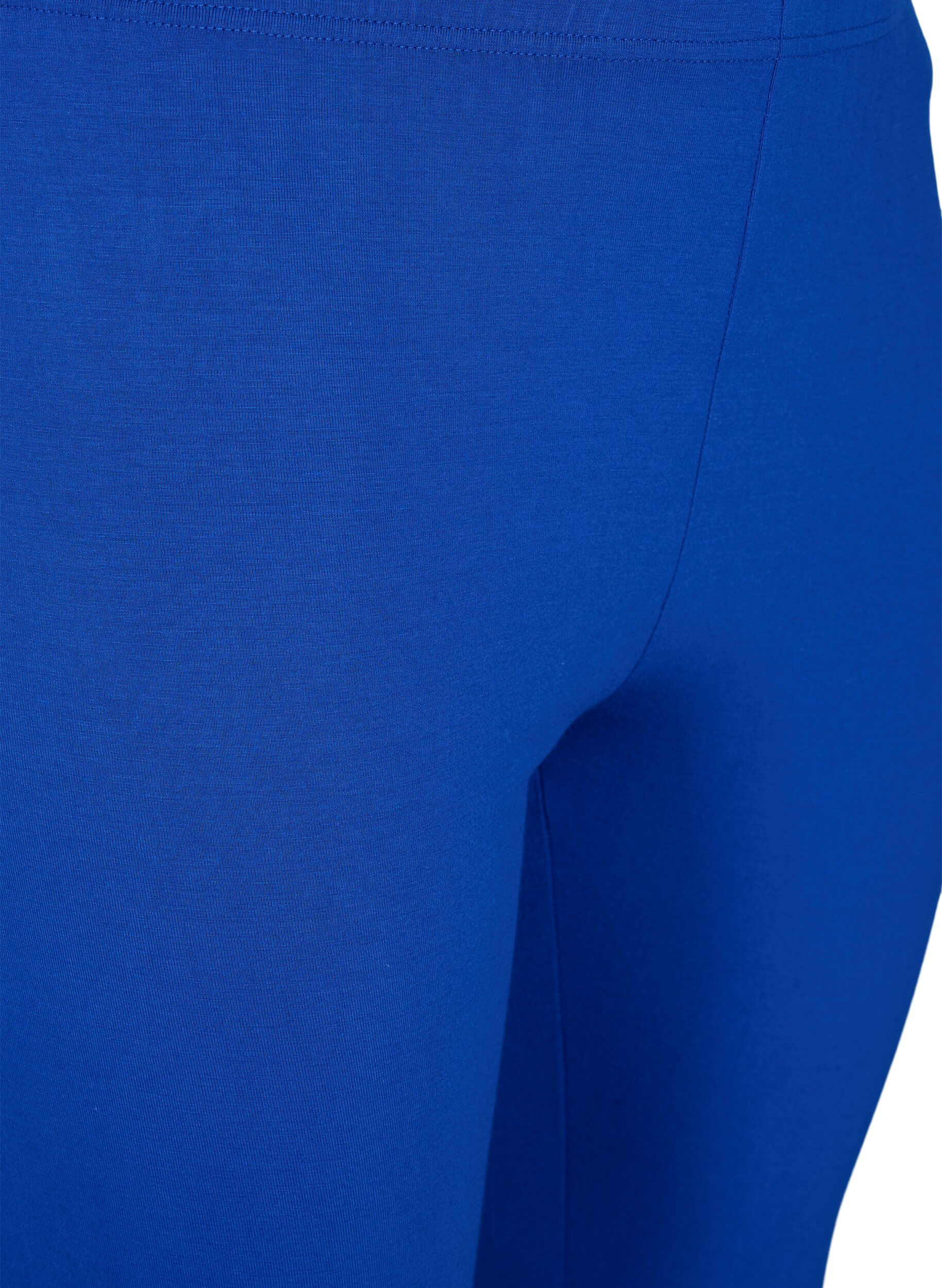 Zizzi Basic-Leggings aus Viskose, Blau, Packshot image number 2