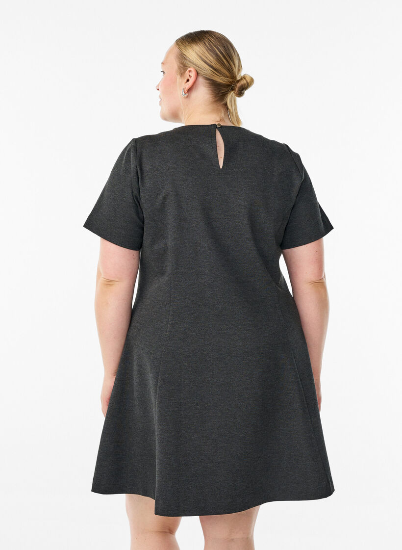 Kurzes A-Linien Kleid aus Jersey, Grau, Model image number 2