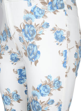 Amy Capri-Jeans mit hohem Bund und Blumenprint, White B.AOP, Packshot image number 2
