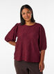 Bluse mit Struktur und 3/4-&Auml;rmeln, Rot, Model image number 0