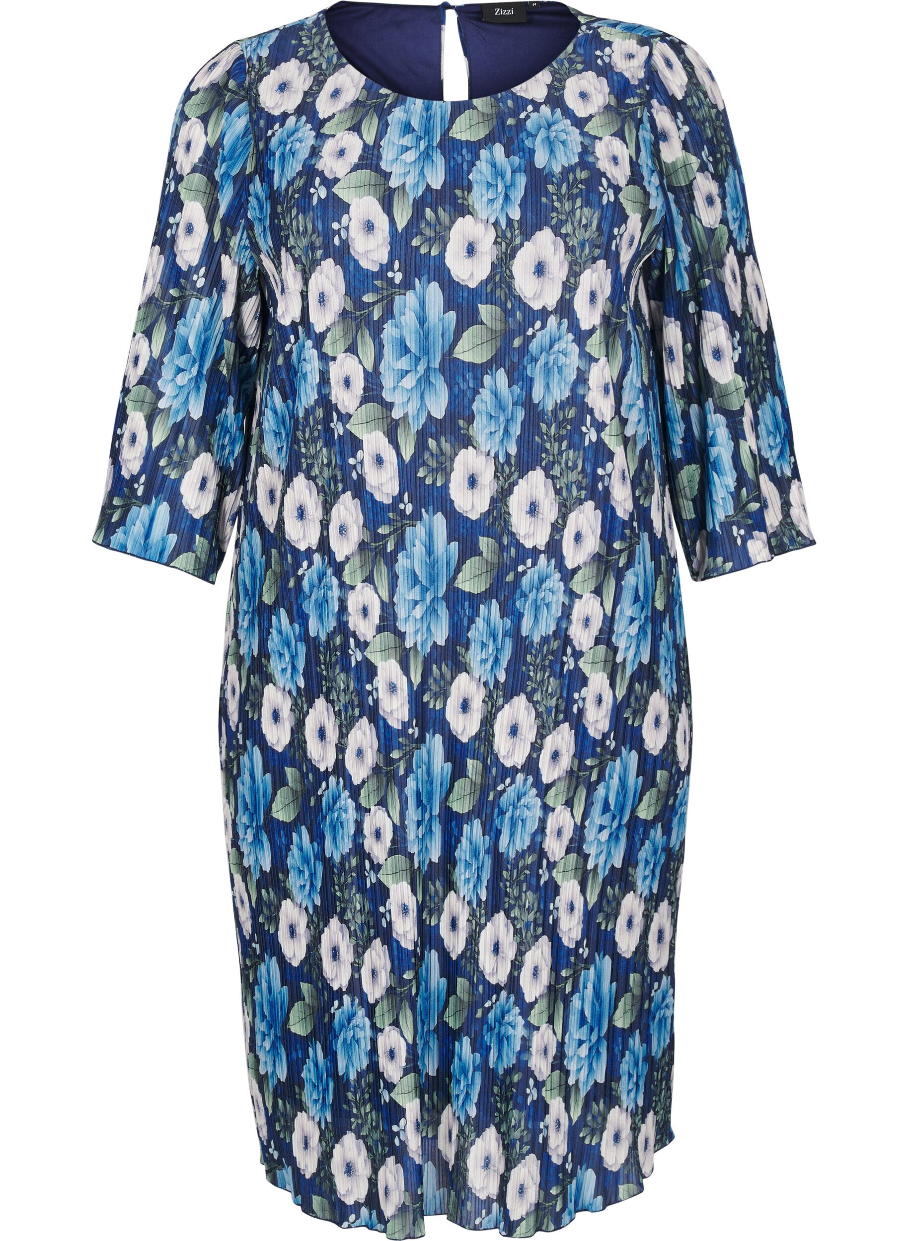 Plisseekleid mit 3/4-&Auml;rmeln