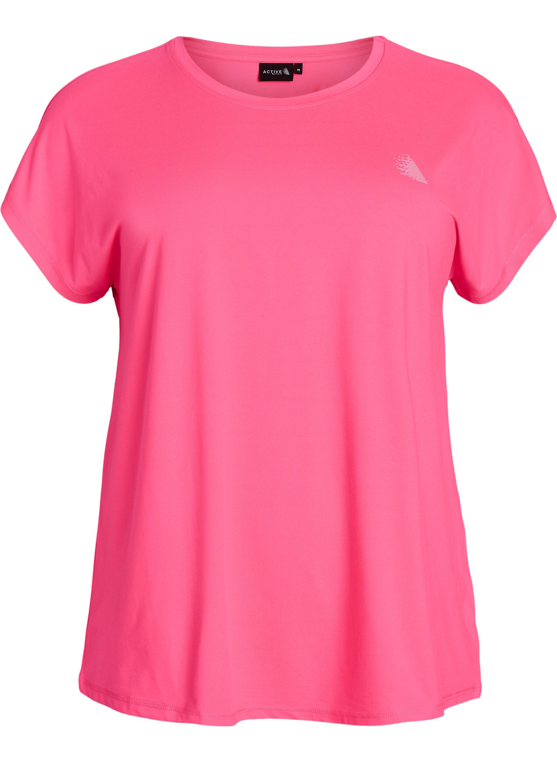 ZizziEinfarbiges Trainings-T-Shirt, Pink, Packshot image number 0