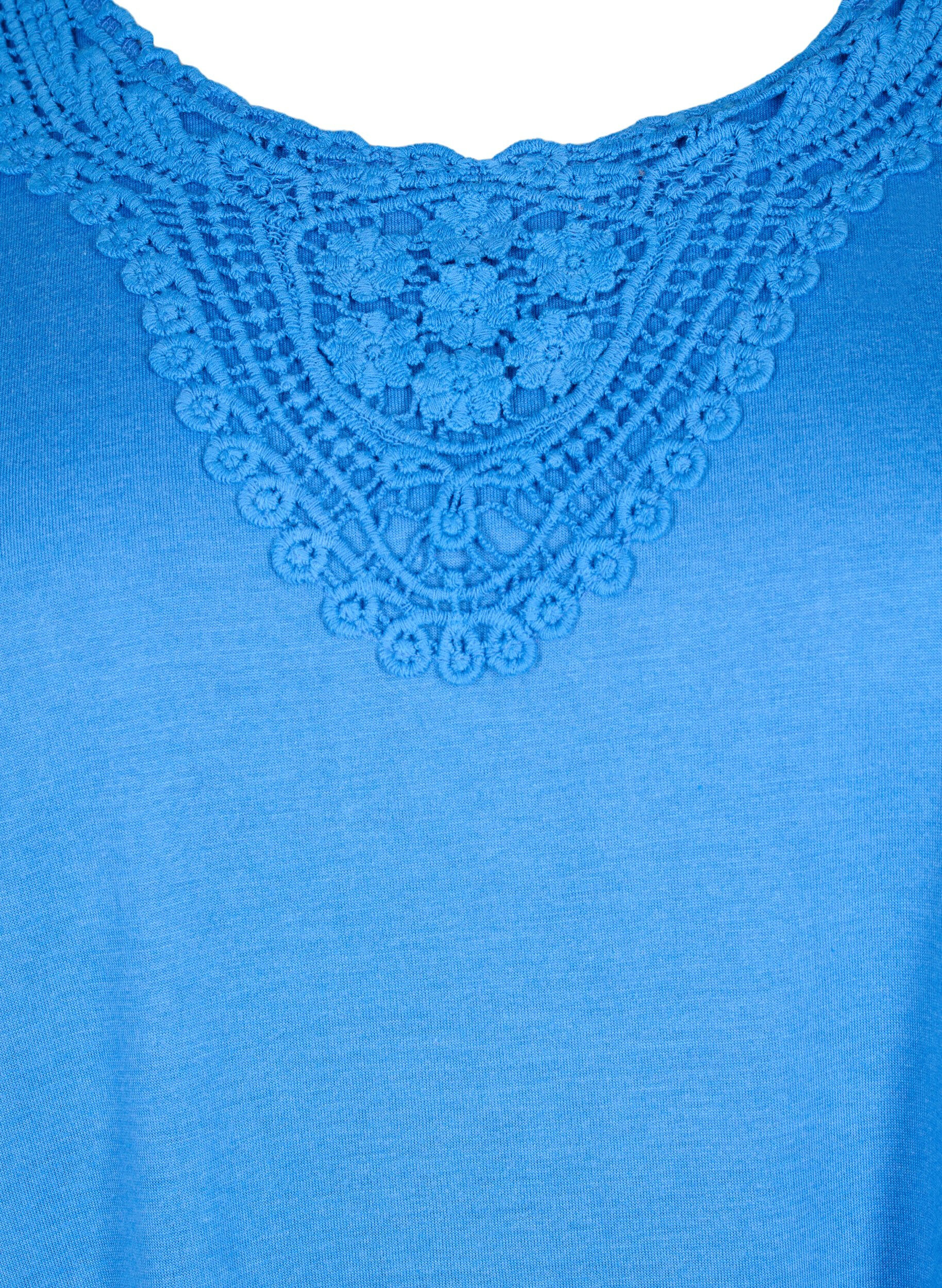 Zizzi &Auml;rmelloses Top mit Spitze, Marina, Packshot image number 2