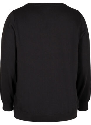 Sweatshirt aus Baumwollmischung, Black, Packshot image number 1