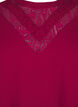 Bluse mit Spitzendetail, Red Plum, Packshot image number 2