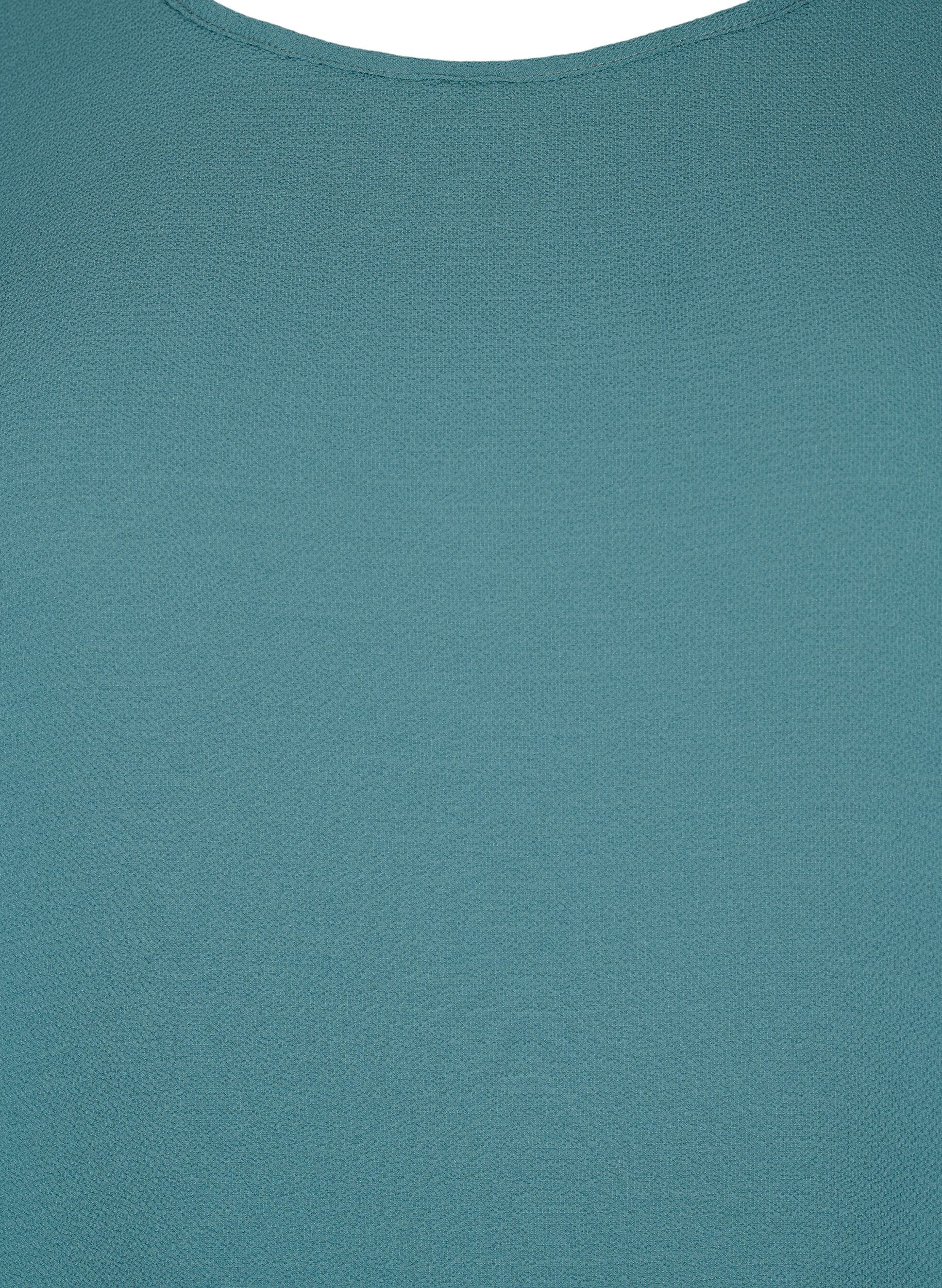 ZizziBluse mit kurzen &Auml;rmeln und Rundhalsausschnitt, Gr&uuml;n, Packshot image number 2