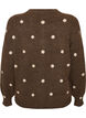 Strickjacke mit Punktmuster, Braun, Packshot image number 1