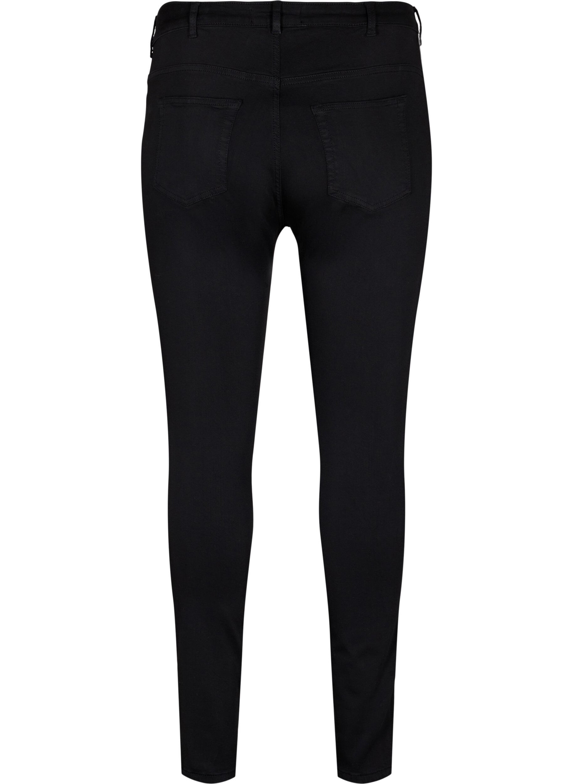 Zizzi Stay Black Amy Jeans mit hoher Taille, Black, Packshot image number 1