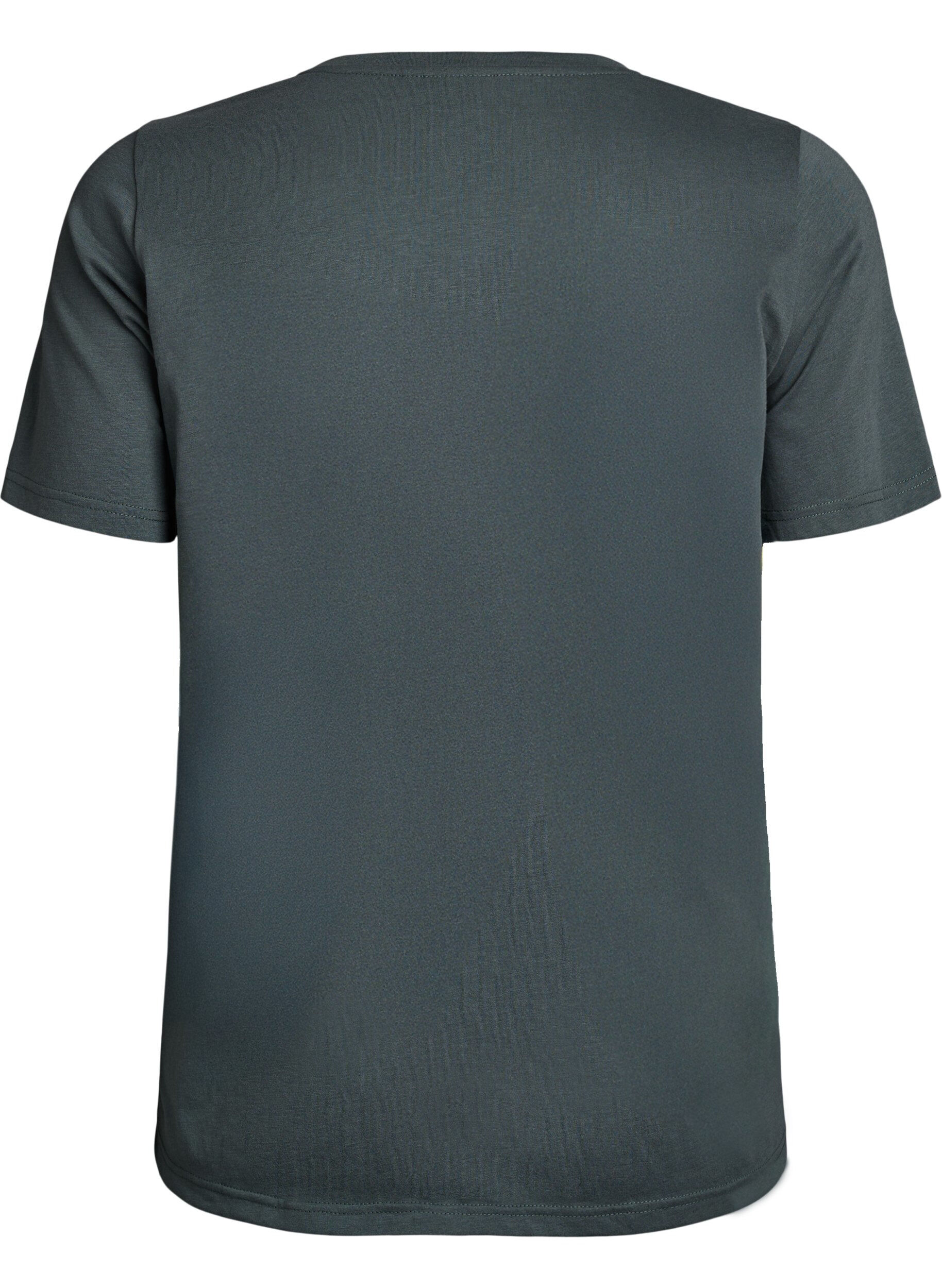 Zizzi FLASH - T-Shirt mit Print., Gr&uuml;n, Packshot image number 1