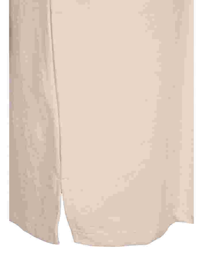 Sweatshirtkleid mit kurzen Ärmeln und Schlitzen, Pumice Stone, Packshot image number 3
