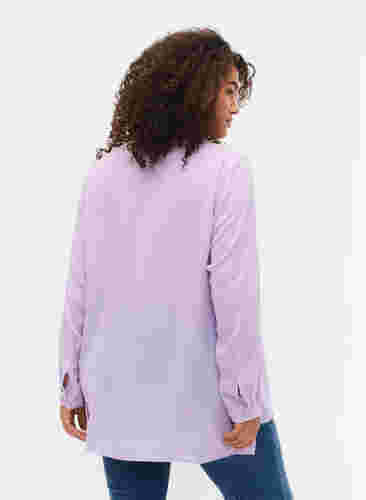 Langärmeliges Hemd mit V-Ausschnitt, Purple Rose, Model image number 1