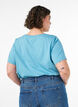 T-Shirt aus Baumwolle mit Print, Blau, Model image number 2