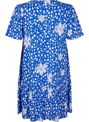 FLASH – Kleid aus Viskose mit Schnittlinie, Nautical Bl.Wh.AOP, Packshot image number 1
