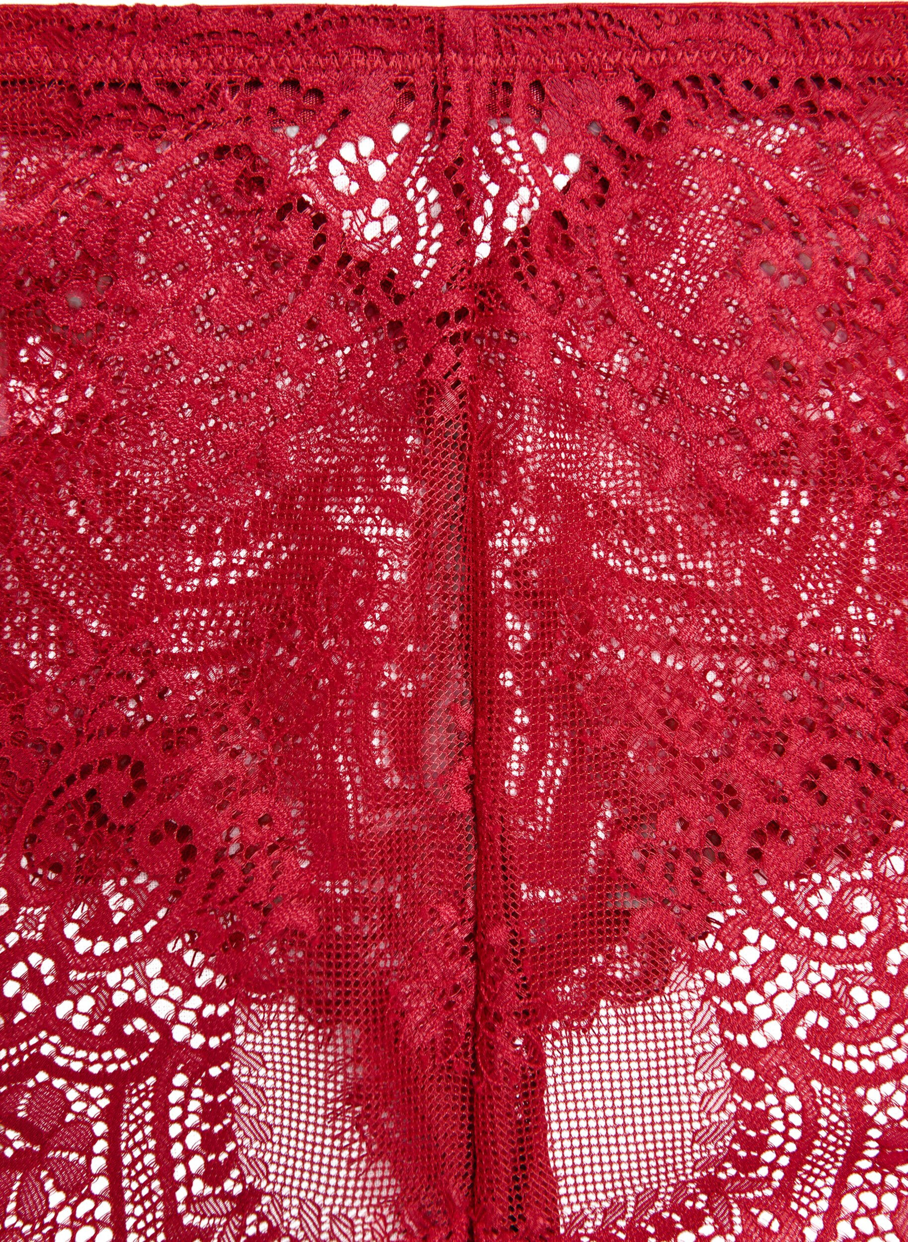 Zizzi Tanga aus Spitze mit Schl&uuml;sselloch-Detail hinten, Rot, Packshot image number 2