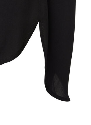 Bluse mit Kreuzdetail auf der Rückseite, Black, Packshot image number 3