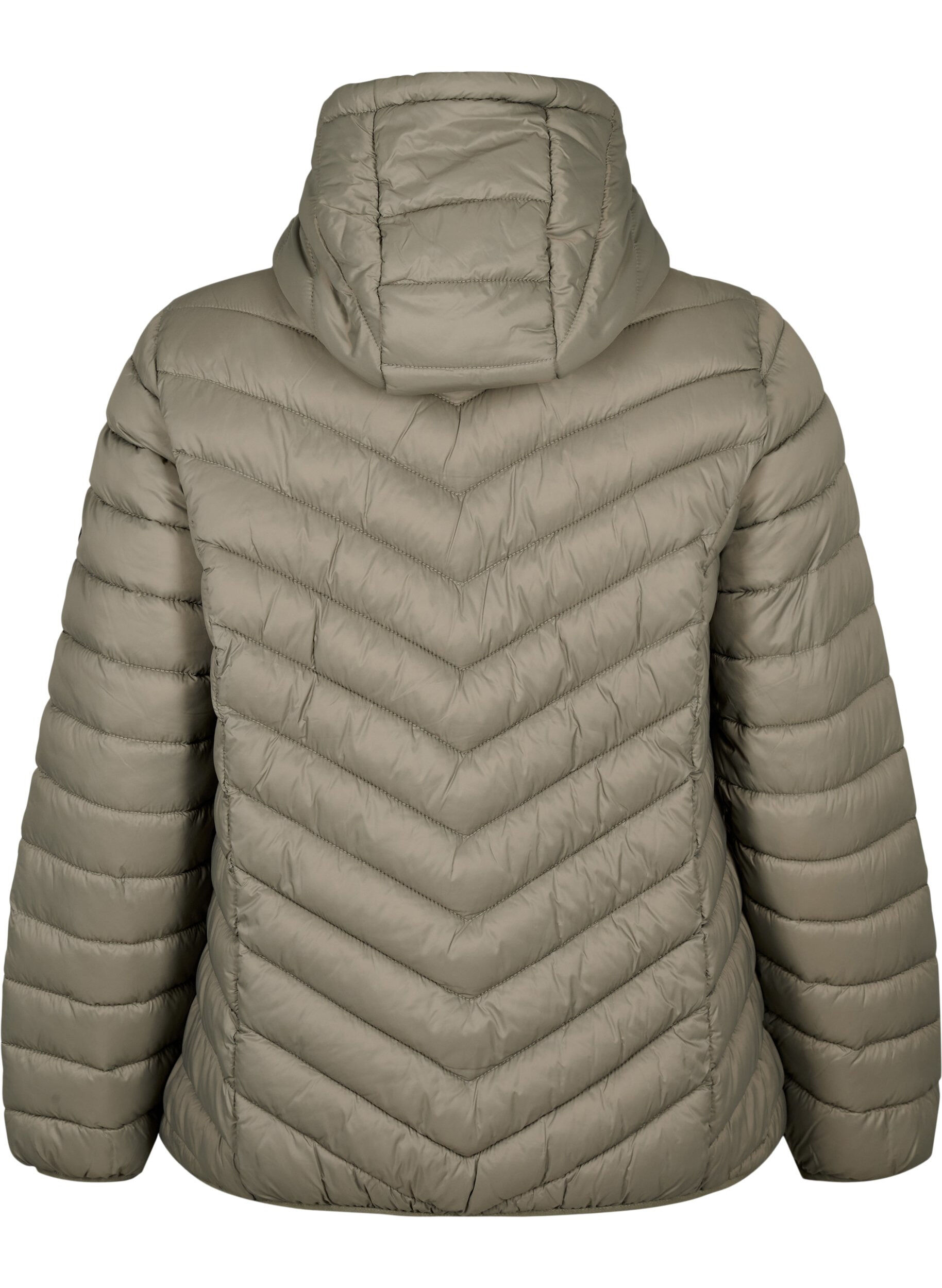 Zizzi Leichte Steppjacke mit Kapuze, Braun, Packshot image number 1