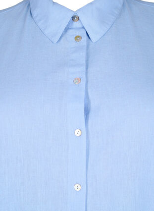 Langes Hemd aus Baumwollmischung mit Leinen, Serenity, Packshot image number 2
