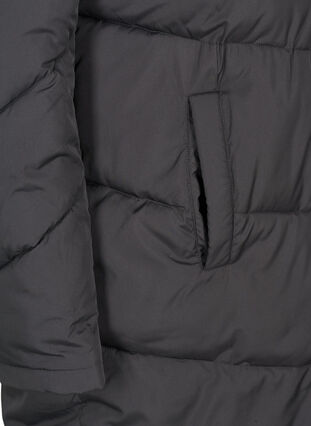 Lange wendbare Jacke mit Kapuze, Black COMB, Packshot image number 3