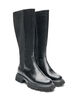 Hoher Stiefel mit Rei&szlig;verschluss und elastischen Eins&auml;tzen, Schwarz, Packshot image number 1