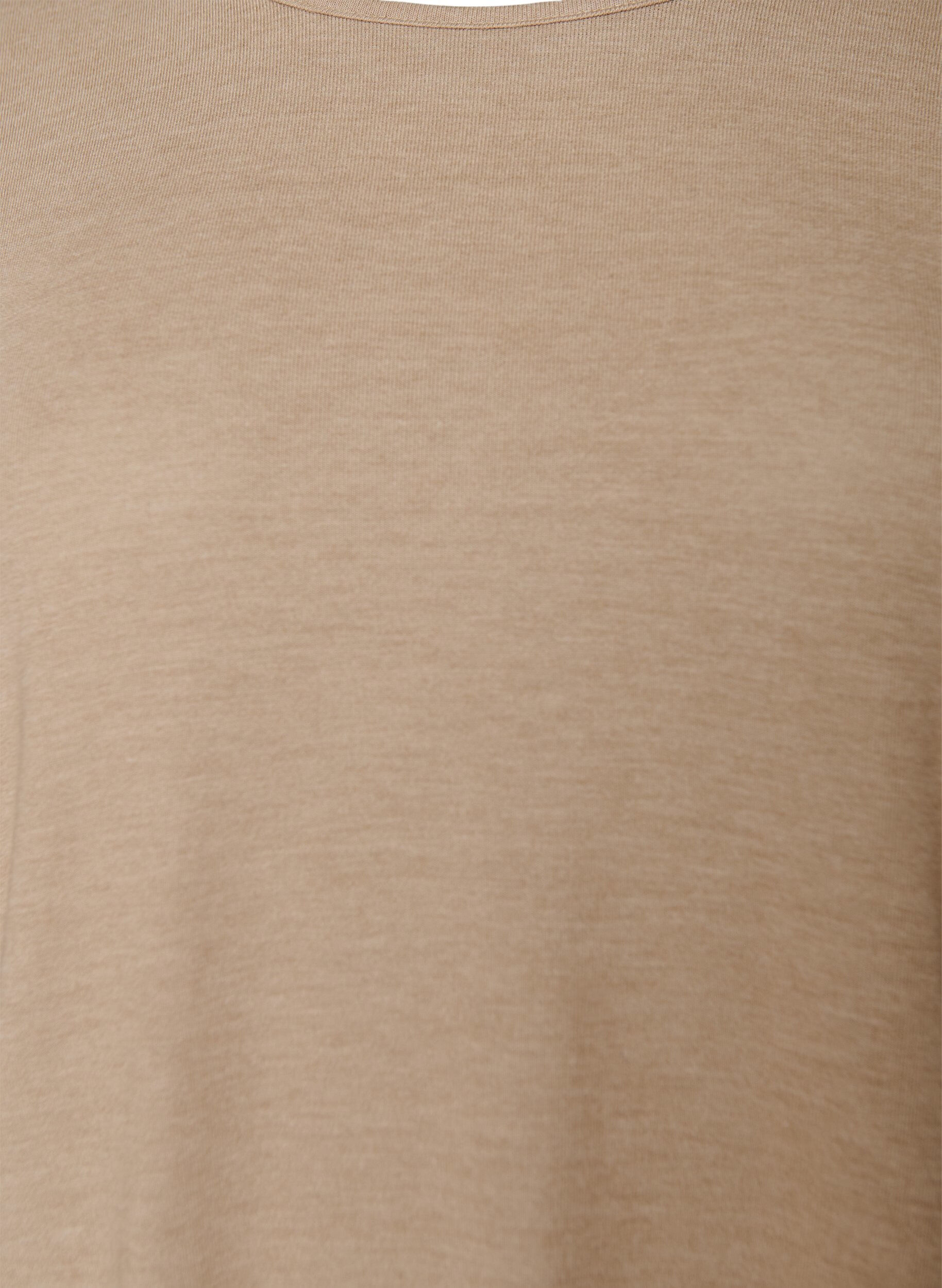 Zizzi Bluse aus Jersey mit 3/4-&Auml;rmeln, Beige, Packshot image number 2