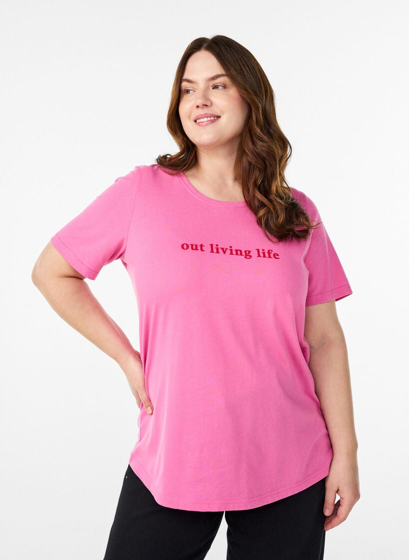 FLASH - T-Shirt mit Print, Pink, Model image number 0