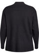 Strickbluse mit hohem Kragen, Schwarz, Packshot image number 1