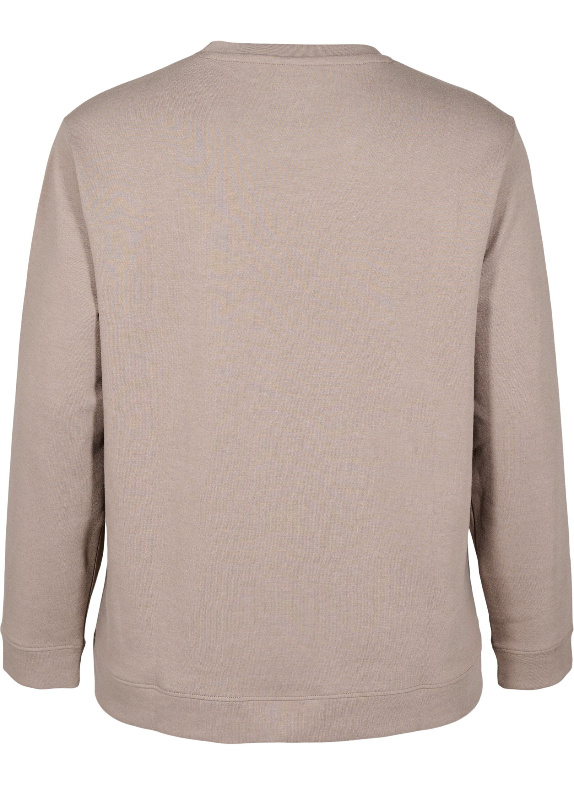 Zizzi FLASH - Sweatshirt mit Rundhalsausschnitt, Beige, Packshot image number 1
