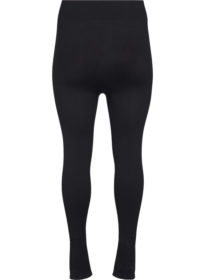 Nahtlose Basic-Leggings, Schwarz, Packshot image number 1