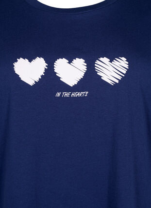 T-Shirt aus Baumwolle mit Rundhalsausschnitt und Aufdruck, Medieval B.W. Hearts, Packshot image number 2