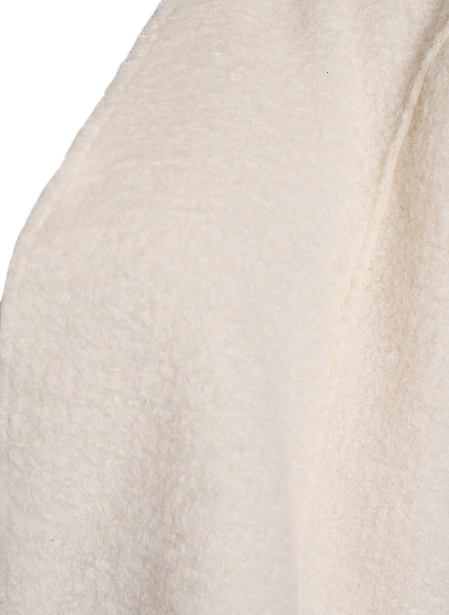 Zizzi Lockere Strickjacke mit Taschen, Vanille, Packshot image number 2