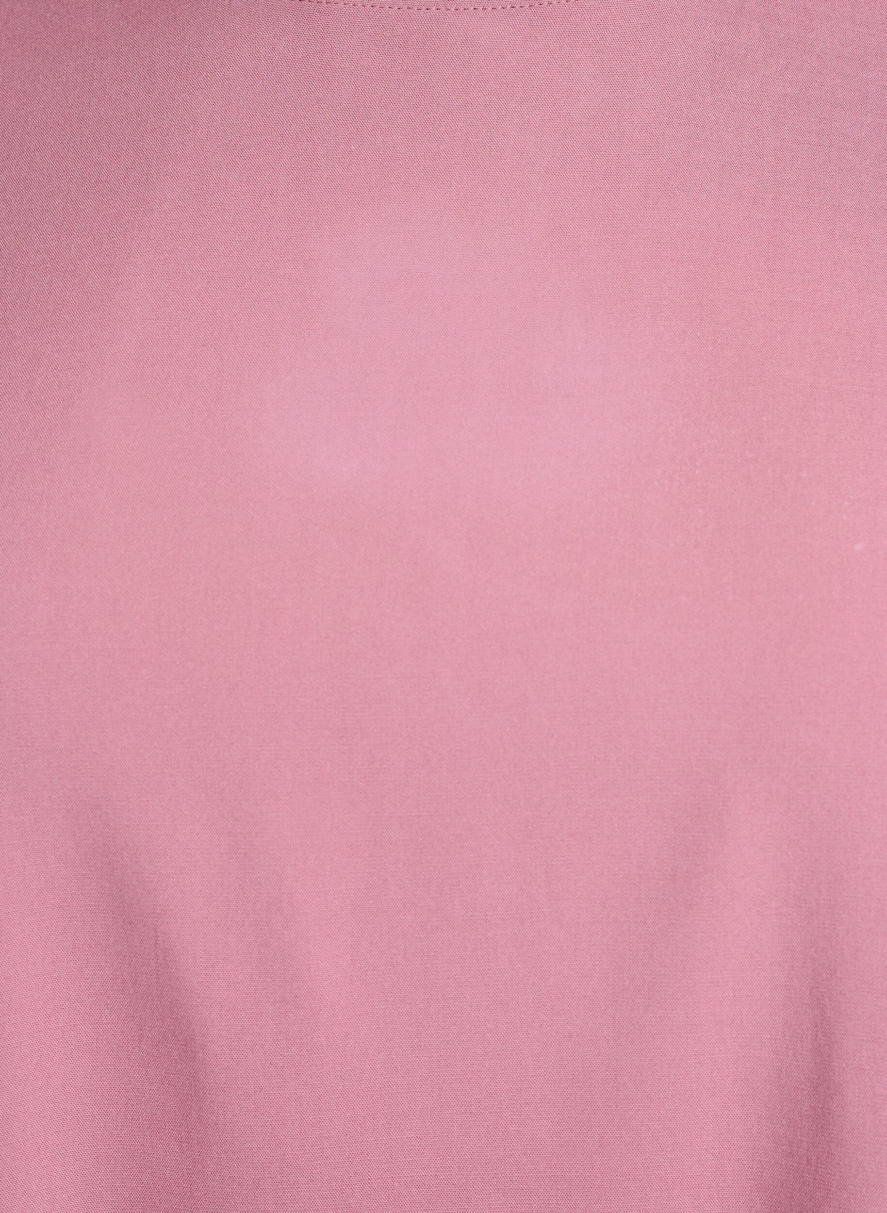 ZizziKurz&auml;rmelige, gewebte Bluse mit Rundhals, Rot, Packshot image number 2