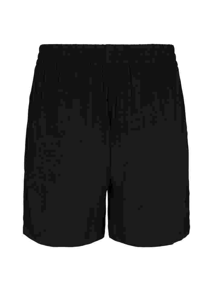 Lockere Shorts mit Gummibund, Black, Packshot image number 1