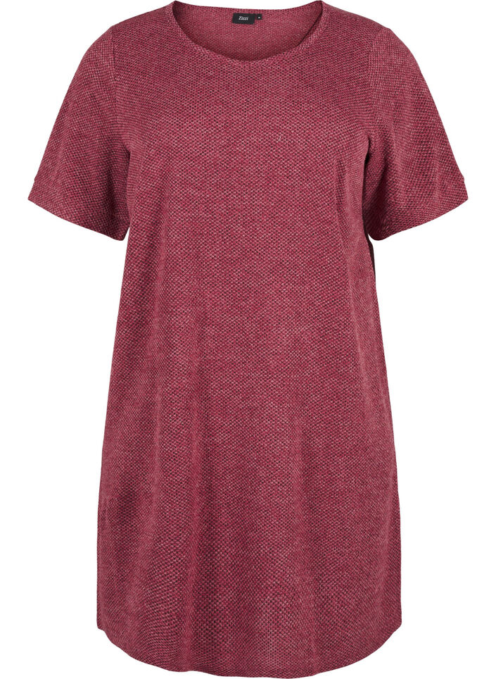 T-Shirt-Kleid mit kurzen Ärmeln, Dry Rose, Packshot image number 0