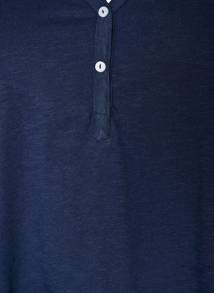T-Shirt mit Knopfleiste, Blau, Packshot image number 2