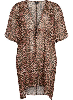 Strand-Kimono mit Druck, Leopard, Packshot image number 0